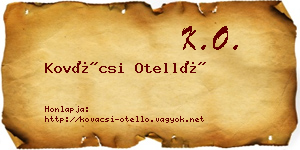 Kovácsi Otelló névjegykártya
